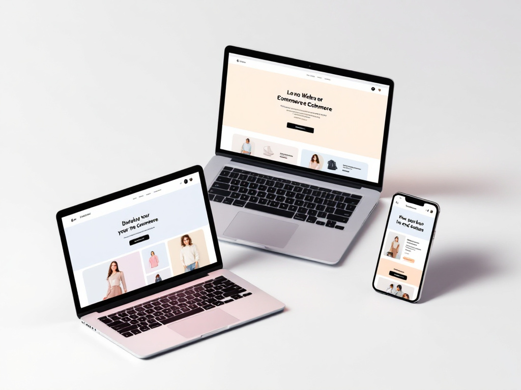 Responsive e-commerce store design on multiple devices